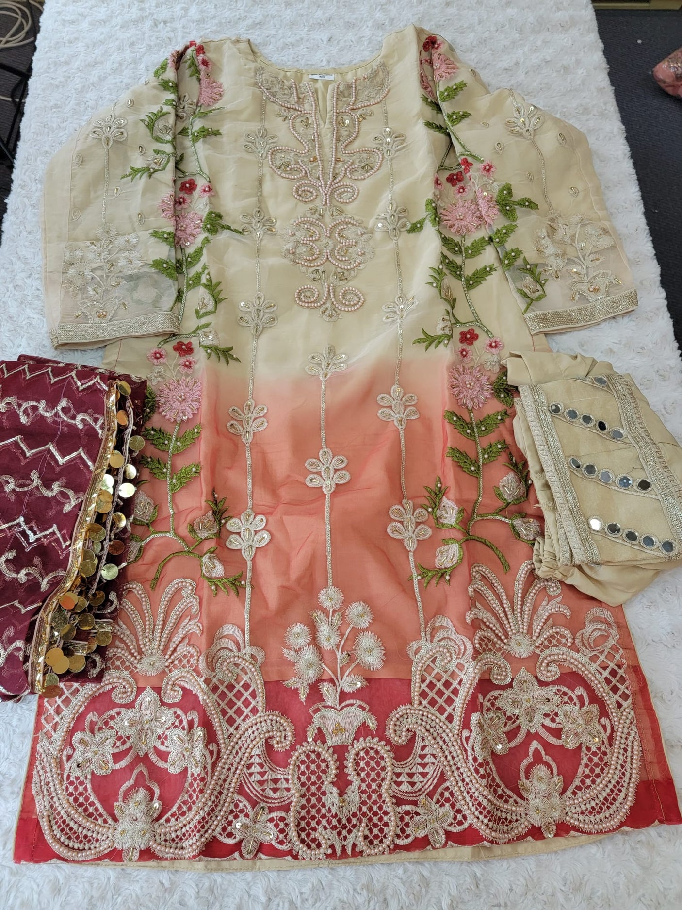 Pakistani Stitched Embroidery Party Wear Dresses Ready To Ship