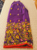 Free size silk phulkari salwer