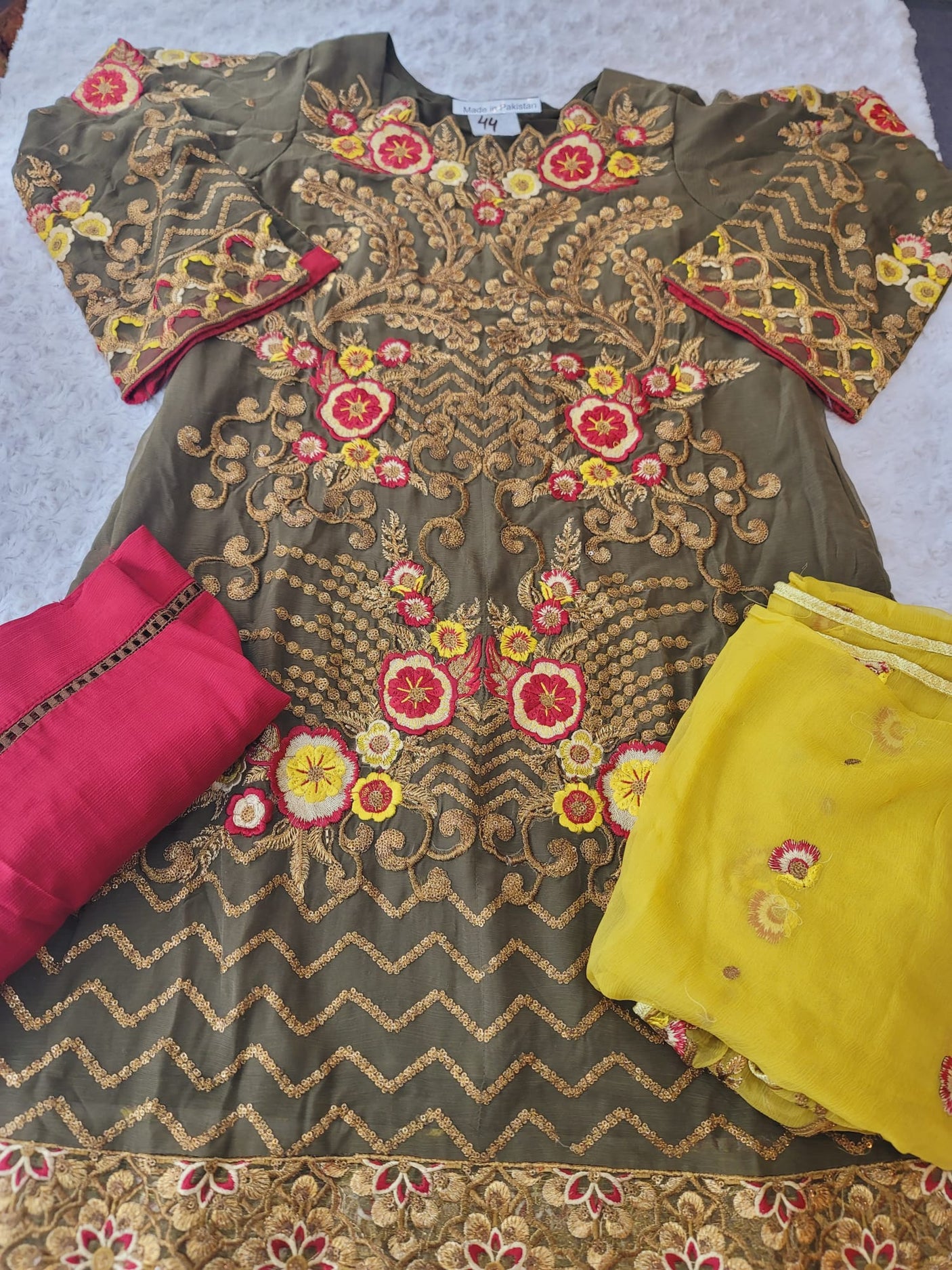 Pakistani Stitched Embroidery Party Wear Dresses Ready To Ship