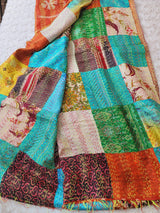 Pure hand stitched, math-stitch silk stoles which can be carried both ways!