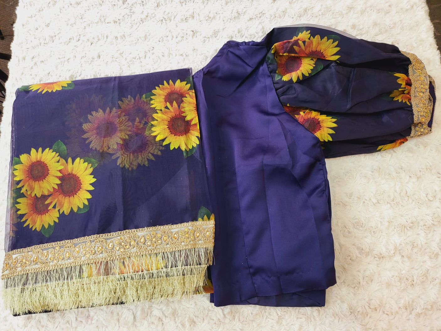 Pure Organza Saree with Stiched Blouse