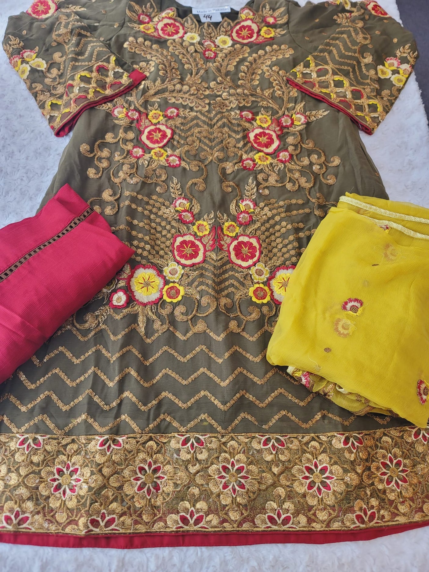 Pakistani Stitched Embroidery Party Wear Dresses Ready To Ship