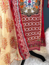 Pakistani Stitched lawn Embroidered Salwar kameez ready to ship