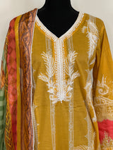 Pakistani Stitched Luxury Embroidered lawn Salwar kameez ready to ship