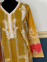 Pakistani Stitched Luxury Embroidered lawn Salwar kameez ready to ship