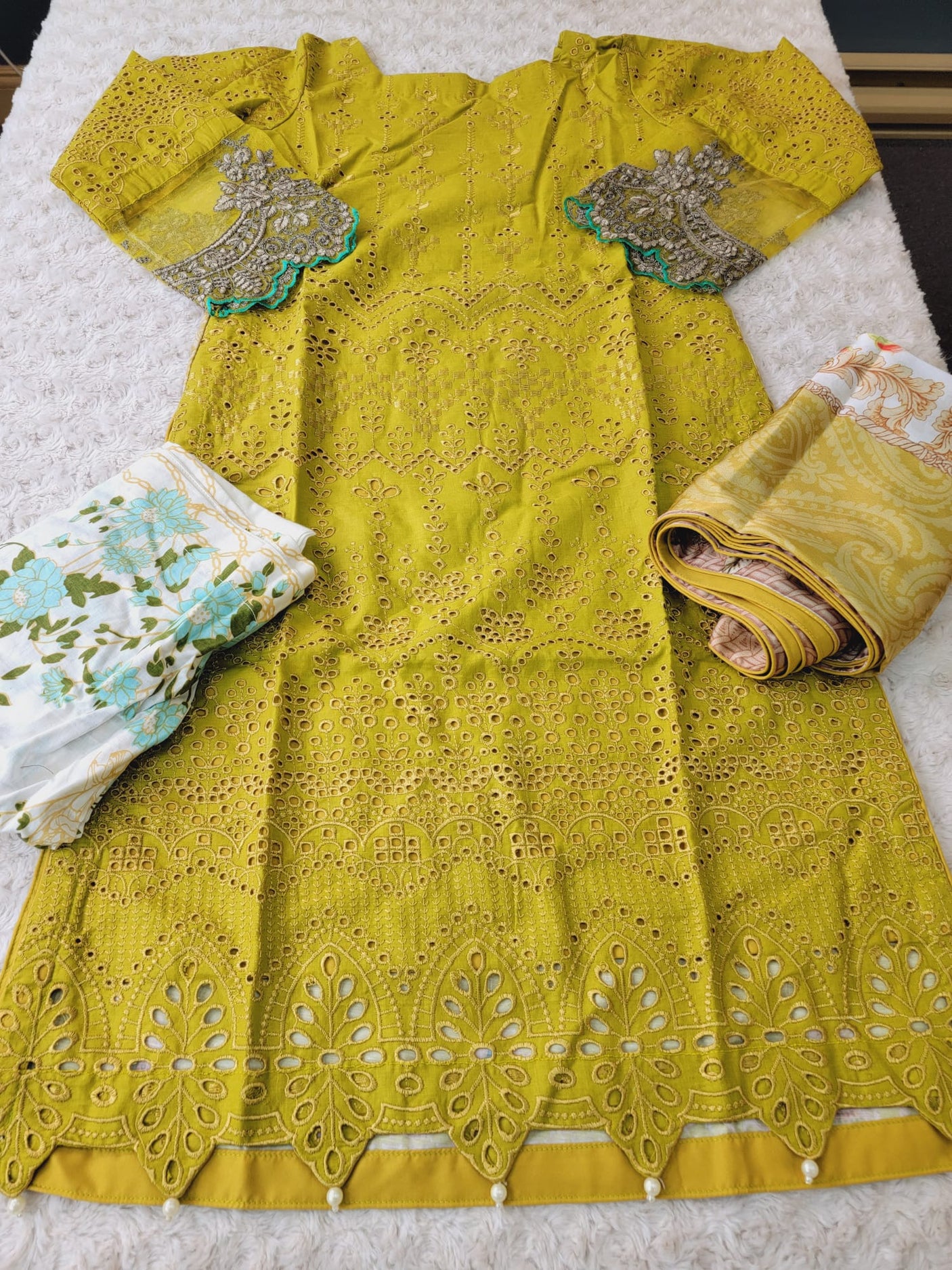 Pakistani Stitched Embroidery Lawn Suit Ready To Ship