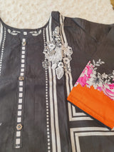 Pakistani Stitched lawn Embroidered Salwar kameez ready to ship