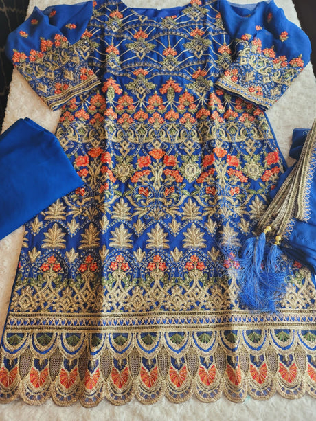 Pakistani Stitched Embroidery Party Wear Dresses Ready To Ship