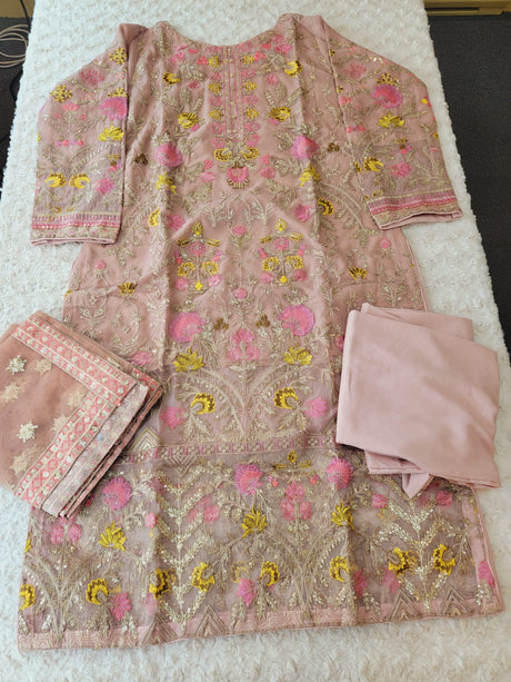 Pakistani Stitched Embroidery Party Wear Dresses Ready To Ship