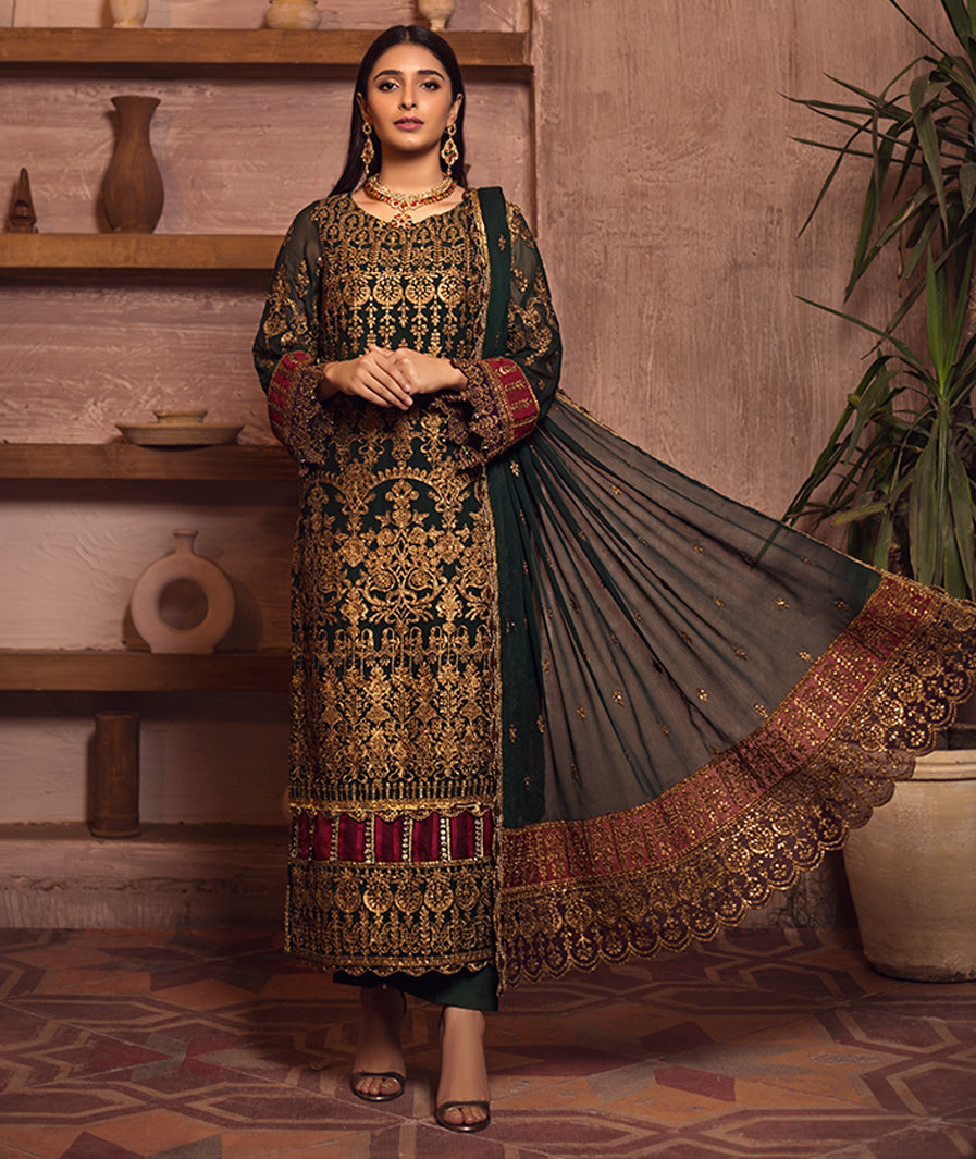 Zarif Festive Luxury Chiffon Embroidered 2021 -100% Original Guaranteed