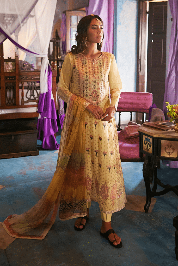 Qalamkar Luxury Lawn 100% Original