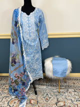 Luxury Embroidered lawn Salwar kameez ready to ship