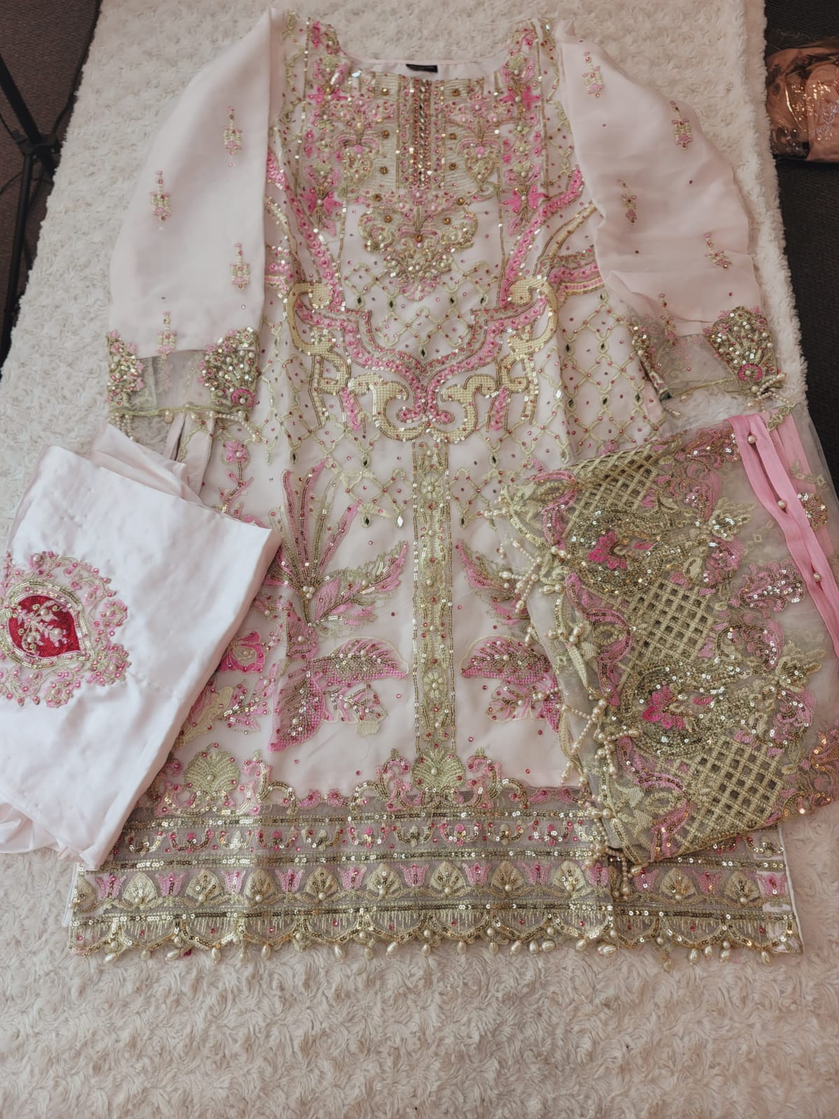 Pakistani Stitched Embroidery Party Wear Dresses Ready To Ship