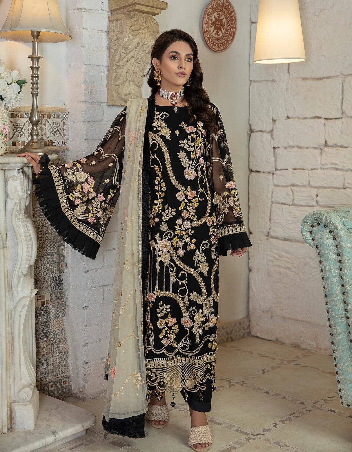 Le Festa by Emaan Adeel Chiffon Collection -100% Original Guaranteed