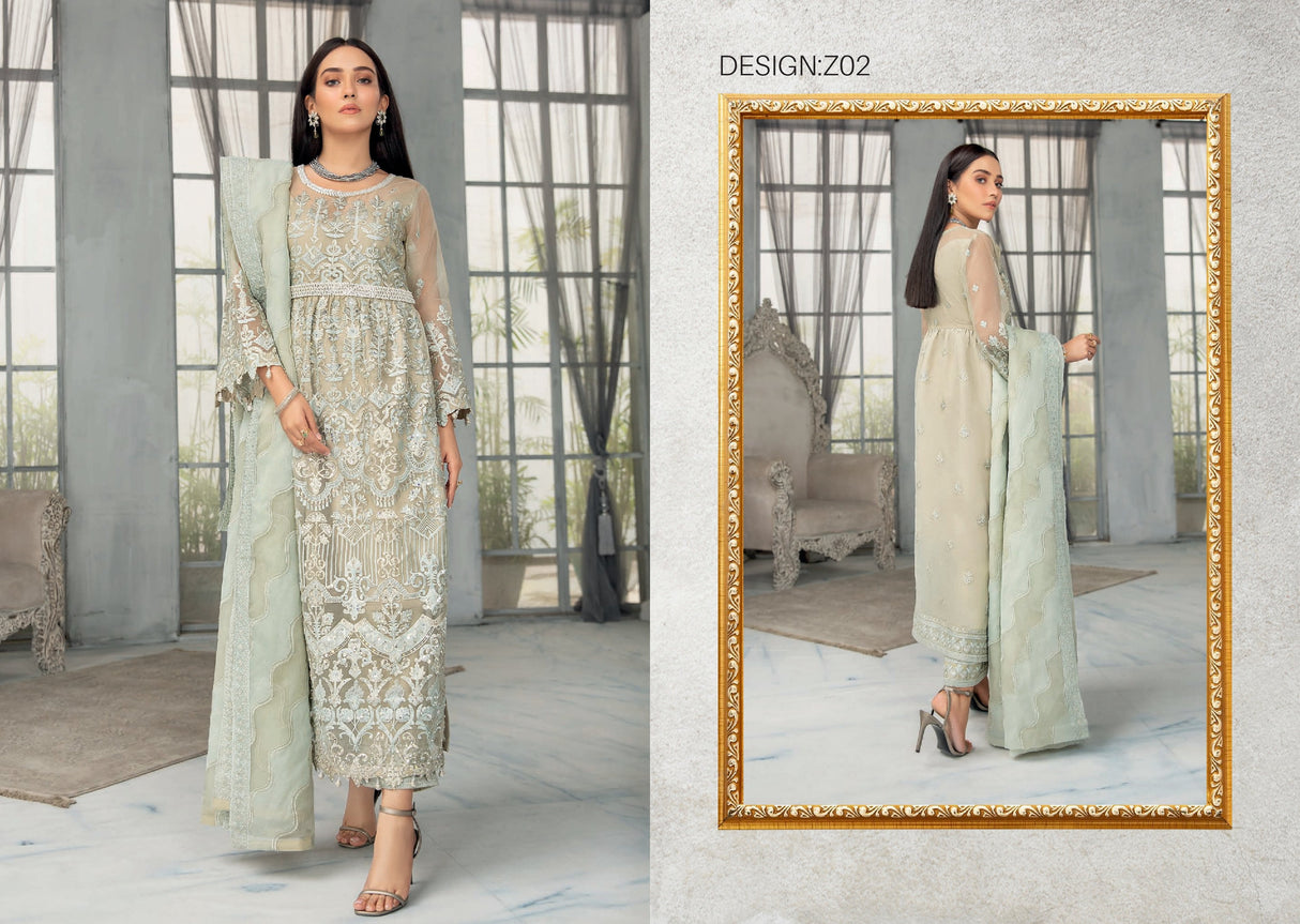 Zuha By Zylish Book Chiffon Collection -100% Original Guaranteed