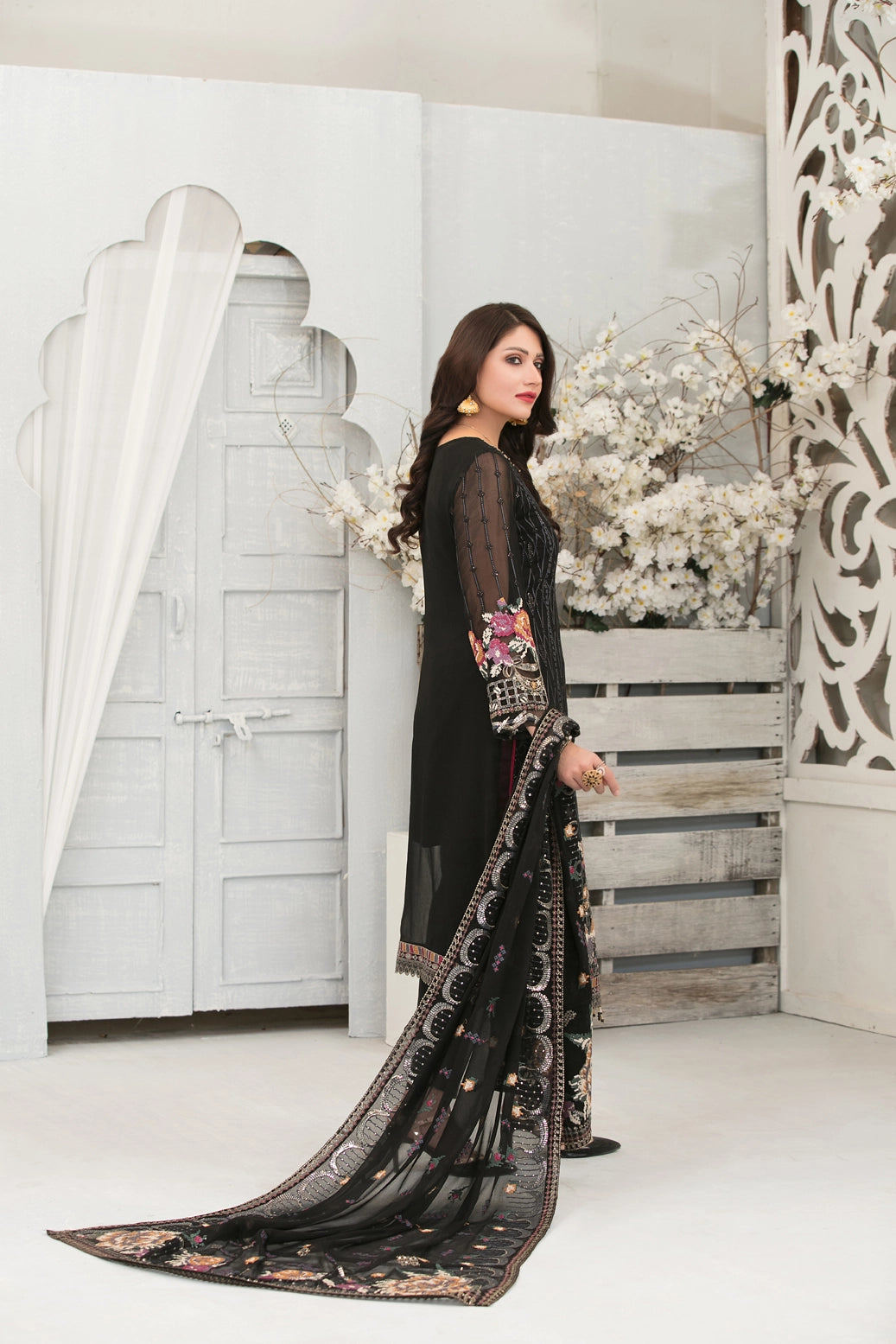 Gulrukh by Tawakkal Chiffon Embroidered Collection–  100% Original Guaranteed