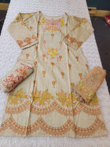Pakistani linen Embroidered Salwar kameez Ready To Ship