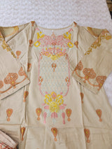 Pakistani linen Embroidered Salwar kameez Ready To Ship