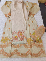Pakistani linen Embroidered Salwar kameez Ready To Ship