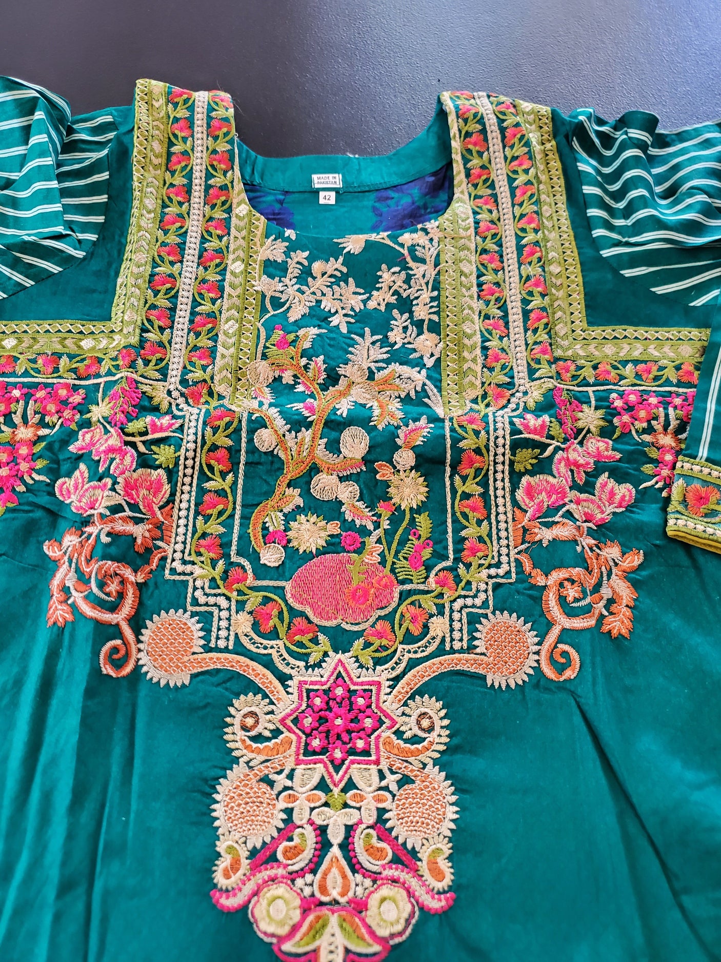 Pakistani Stitched Embroidery Lawn Suit Ready To Ship