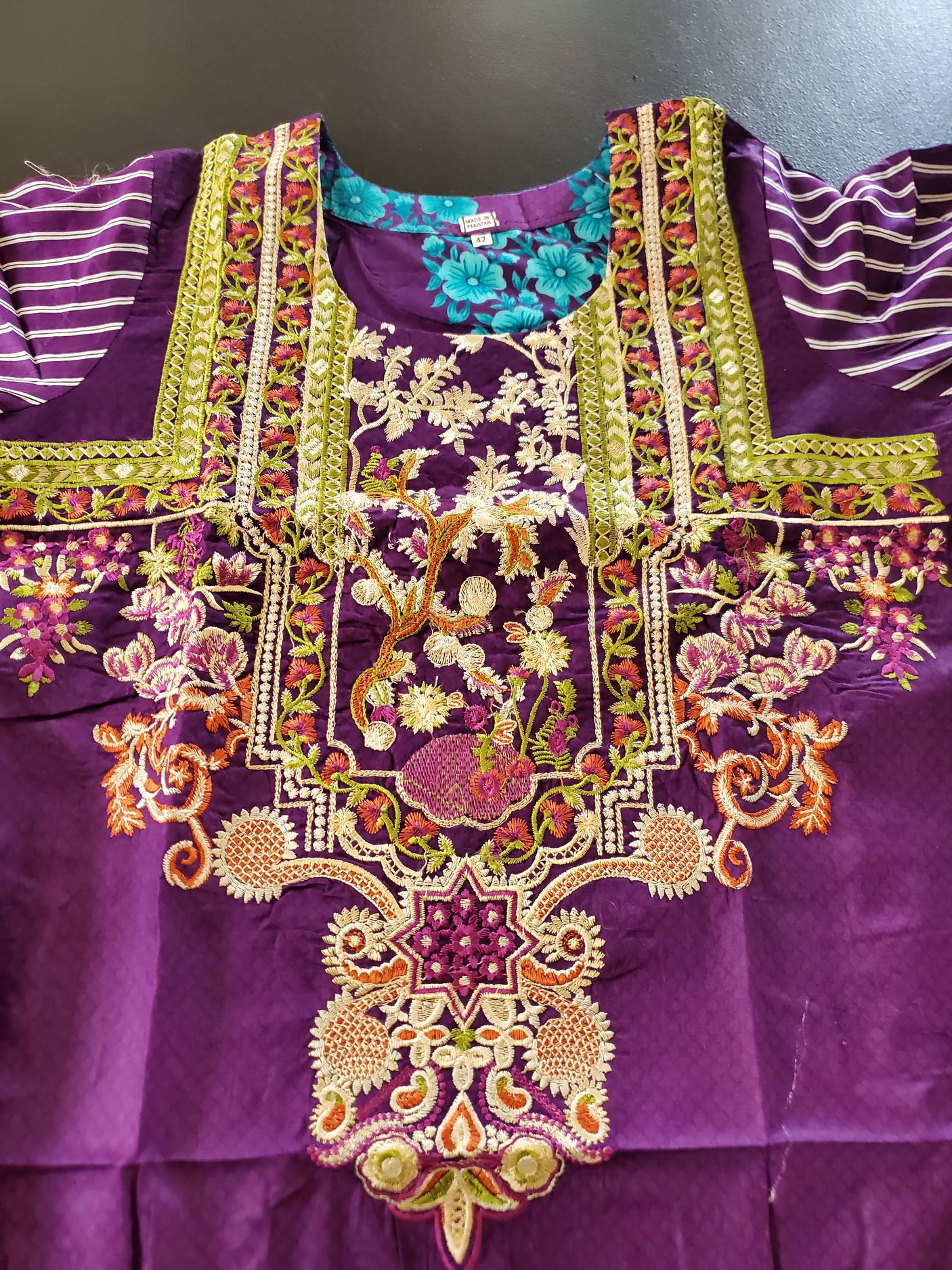 Pakistani Stitched Embroidery Lawn Suit Ready To Ship