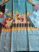 Pakistani Linen Embroidered Salwar kameez Ready To Ship