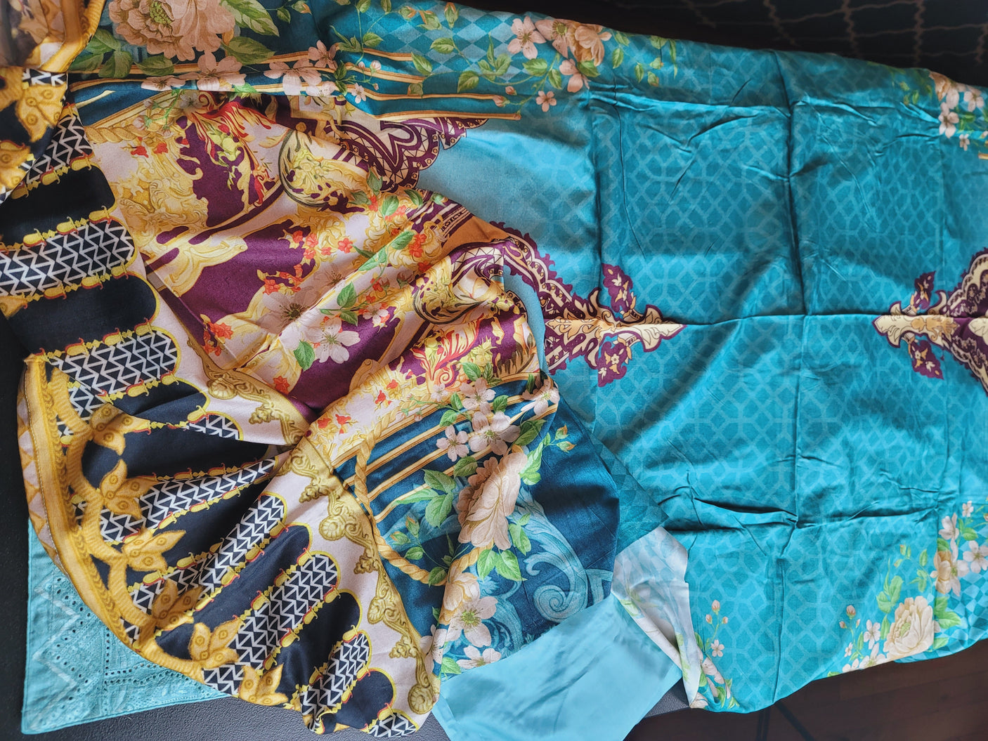 Pakistani Linen Embroidered Salwar kameez Ready To Ship