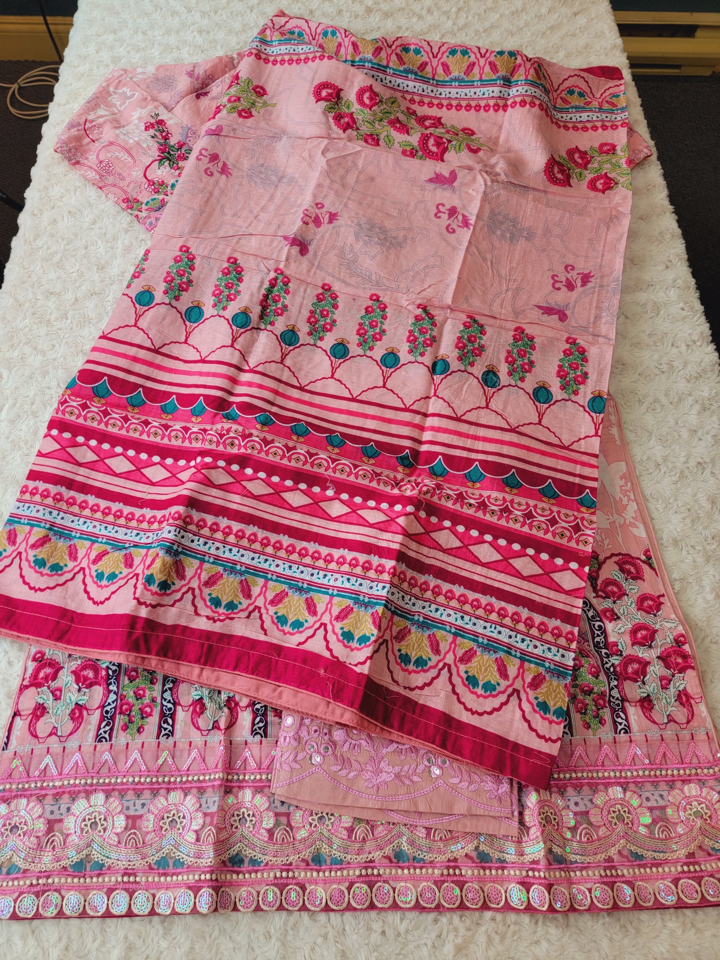 Pakistani Stitched lawn Embroidered Salwar kameez ready to ship