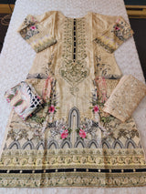 Pakistani Stitched lawn Embroidered Salwar kameez ready to ship