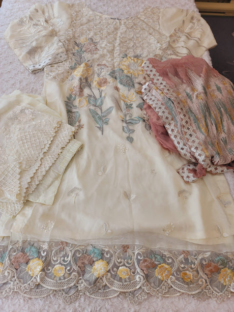 Pakistani Stitched Embroidery Party Wear Dresses Ready To Ship