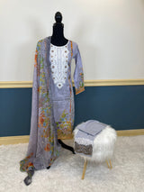 Pakistani Stitched lawn Embroidered Salwar kameez ready to ship