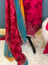 Pakistani Stitched Embroidered lawn Salwar kameez ready to ship