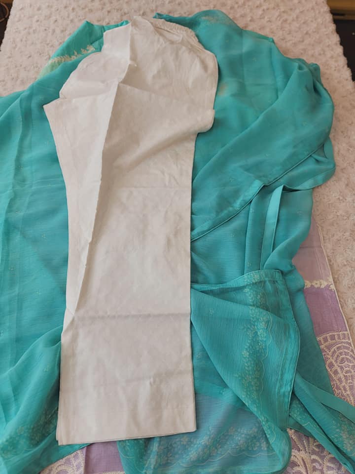 Pakistani Stitched lawn Embroidered Salwar kameez ready to ship