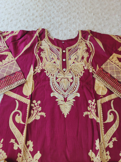 Pakistani Stitched lawn Embroidered Salwar kameez ready to ship