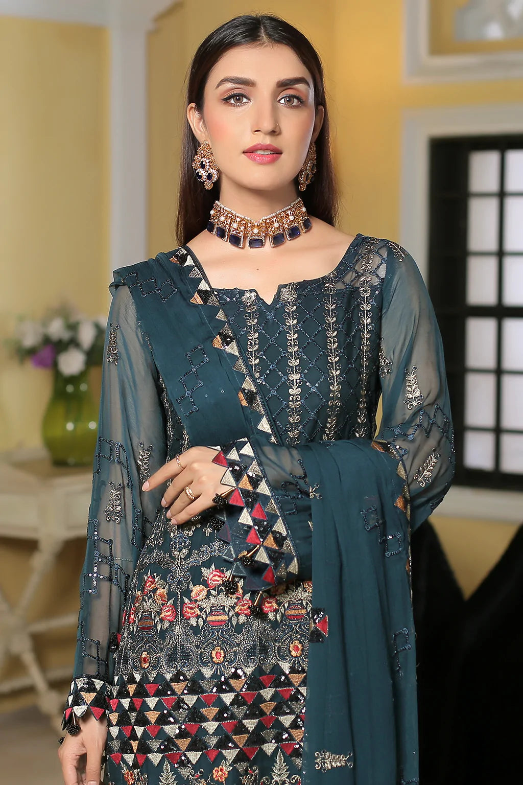 La'Fleur By Maryam's Chiffon Embroidered Collection