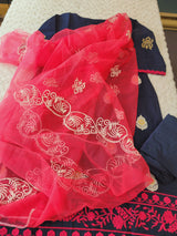 Indian Cotton Stitched Embroidery Suit Ready To Ship