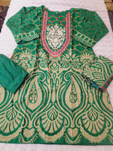 Pakistani linen Embroidered Salwar kameez Ready To Ship