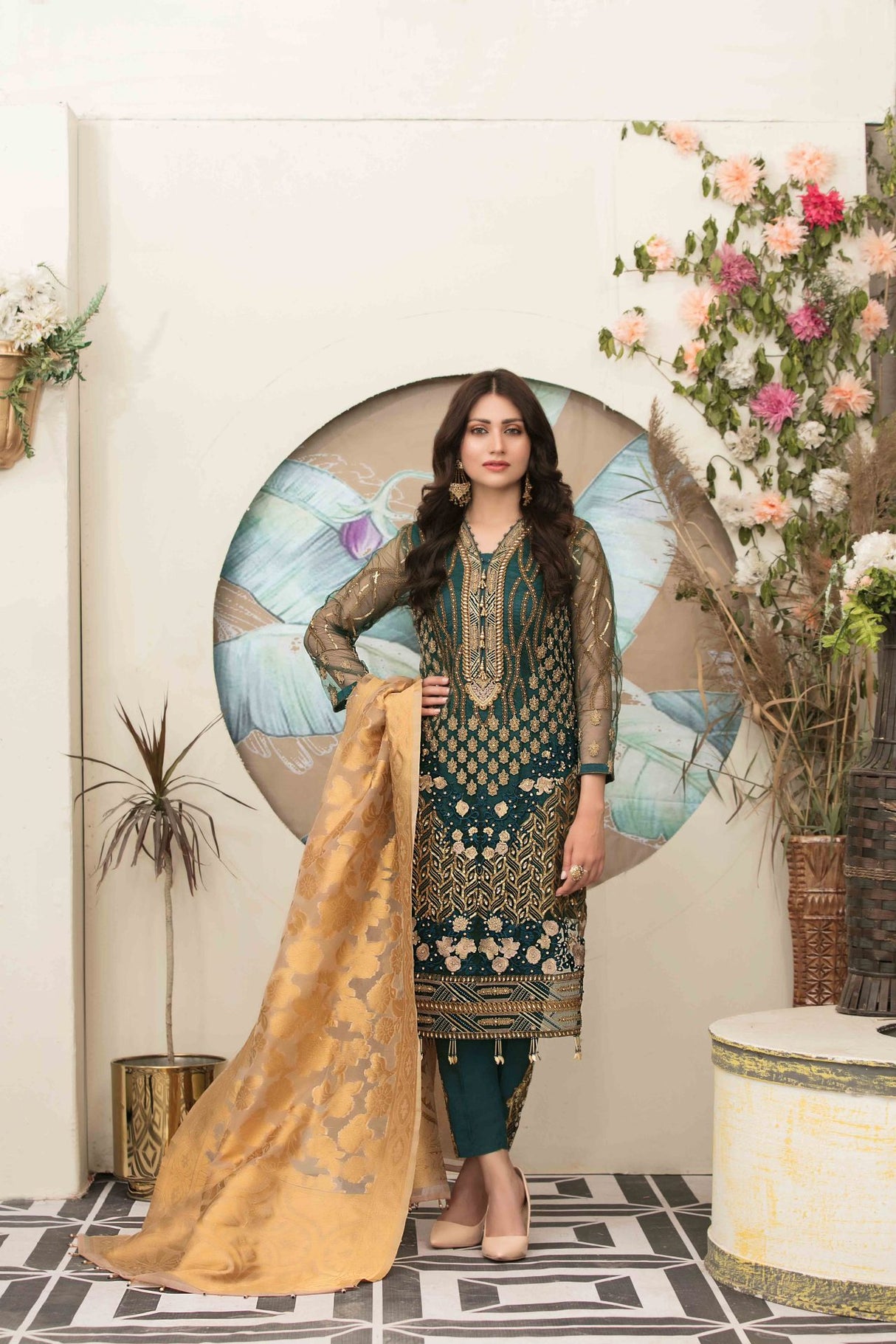 LUCILLE By Tawakkal Chiffon Embroidered Collection 2021 -100% Original Guaranteed