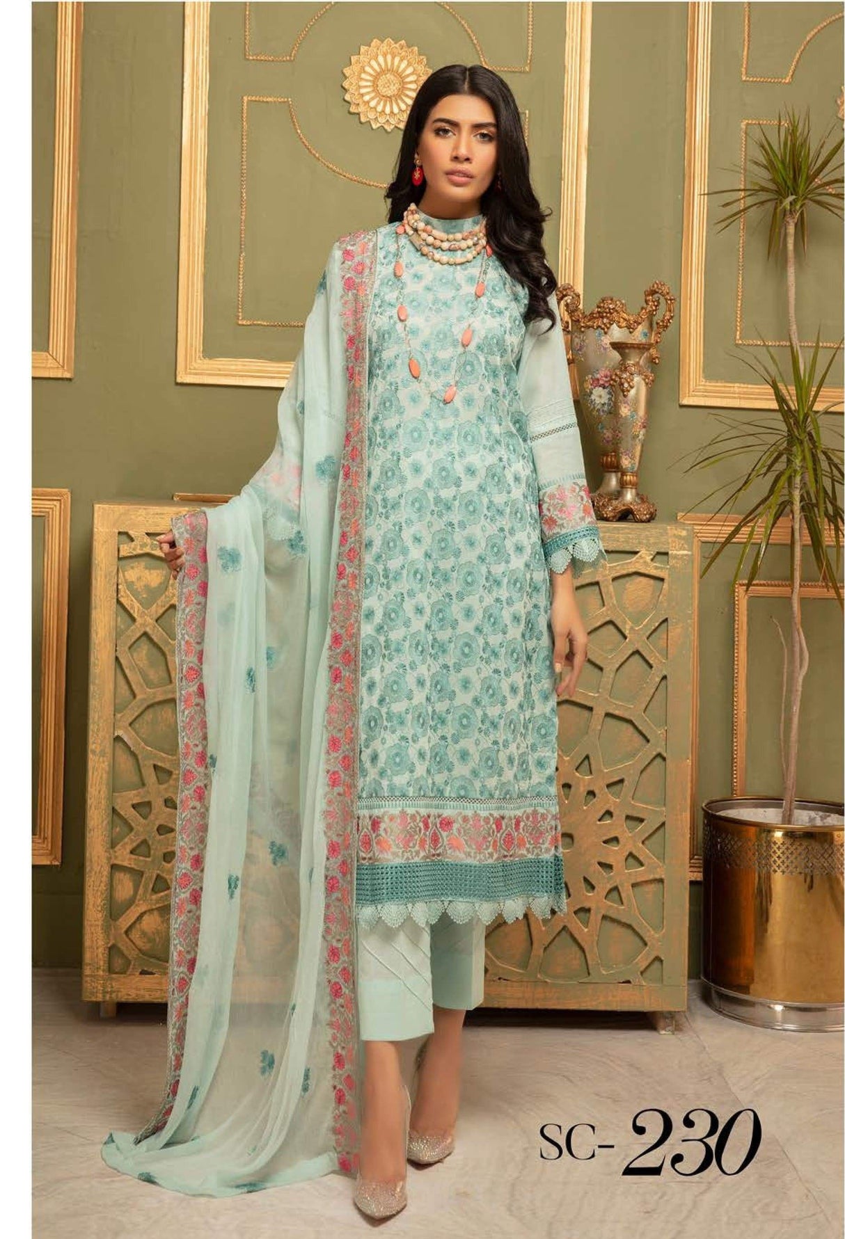Khoobsurat Embroidered Swiss Lawn Collection-100% Original Guaranteed