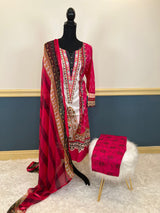 Pakistani Stitched lawn Embroidered Salwar kameez ready to ship
