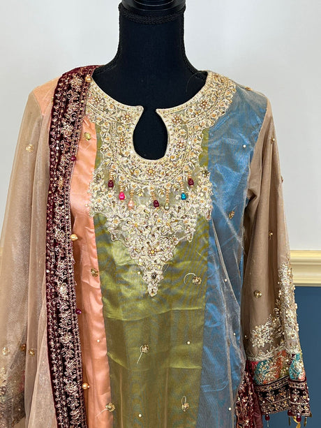 Pakistani Stitched Embroidery Party Wear Dresses Ready To Ship