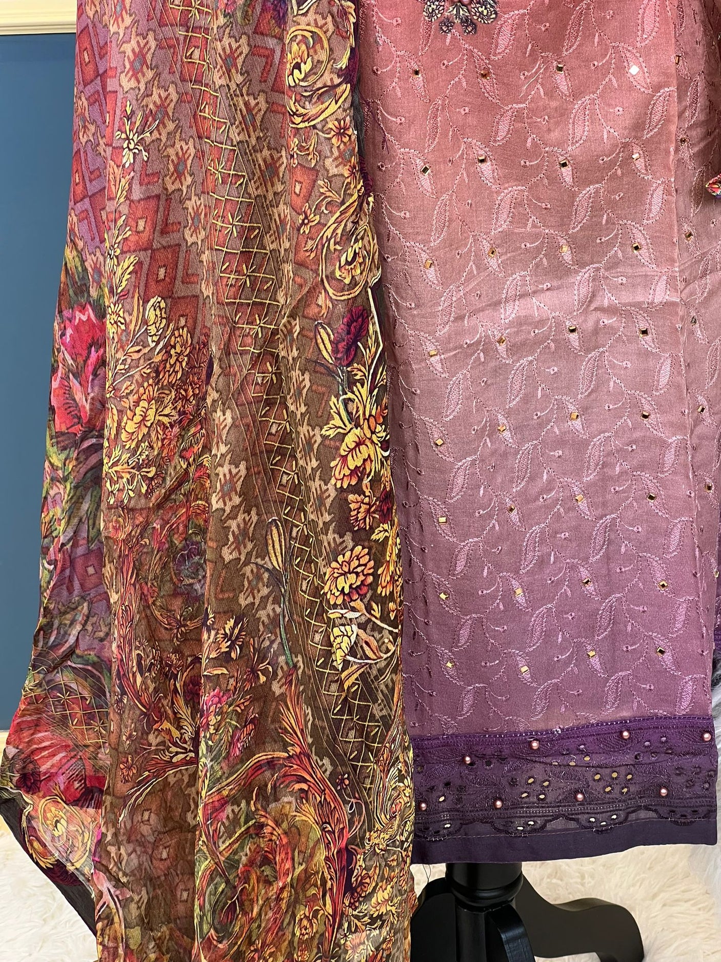 Pakistani Stitched lawn Embroidered Salwar kameez ready to ship