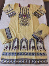 Pakistani stitched  lawn Embroidered Salwar kameez ready to ship