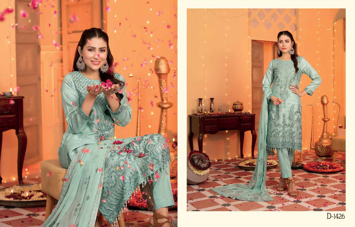 FESTIVE LUXURY By Tawakkal Embroidered Lawn Collection 2021 -100% Original Guaranteed