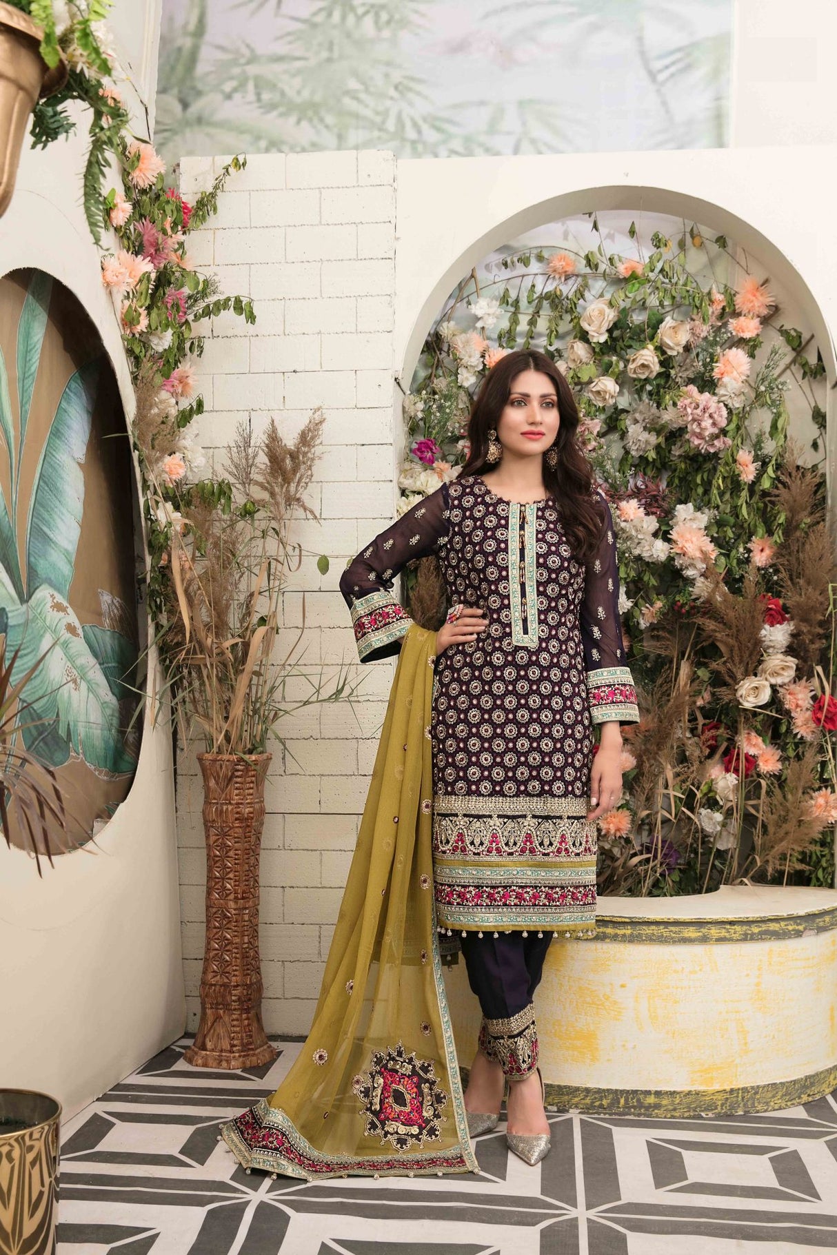 LUCILLE By Tawakkal Chiffon Embroidered Collection 2021 -100% Original Guaranteed