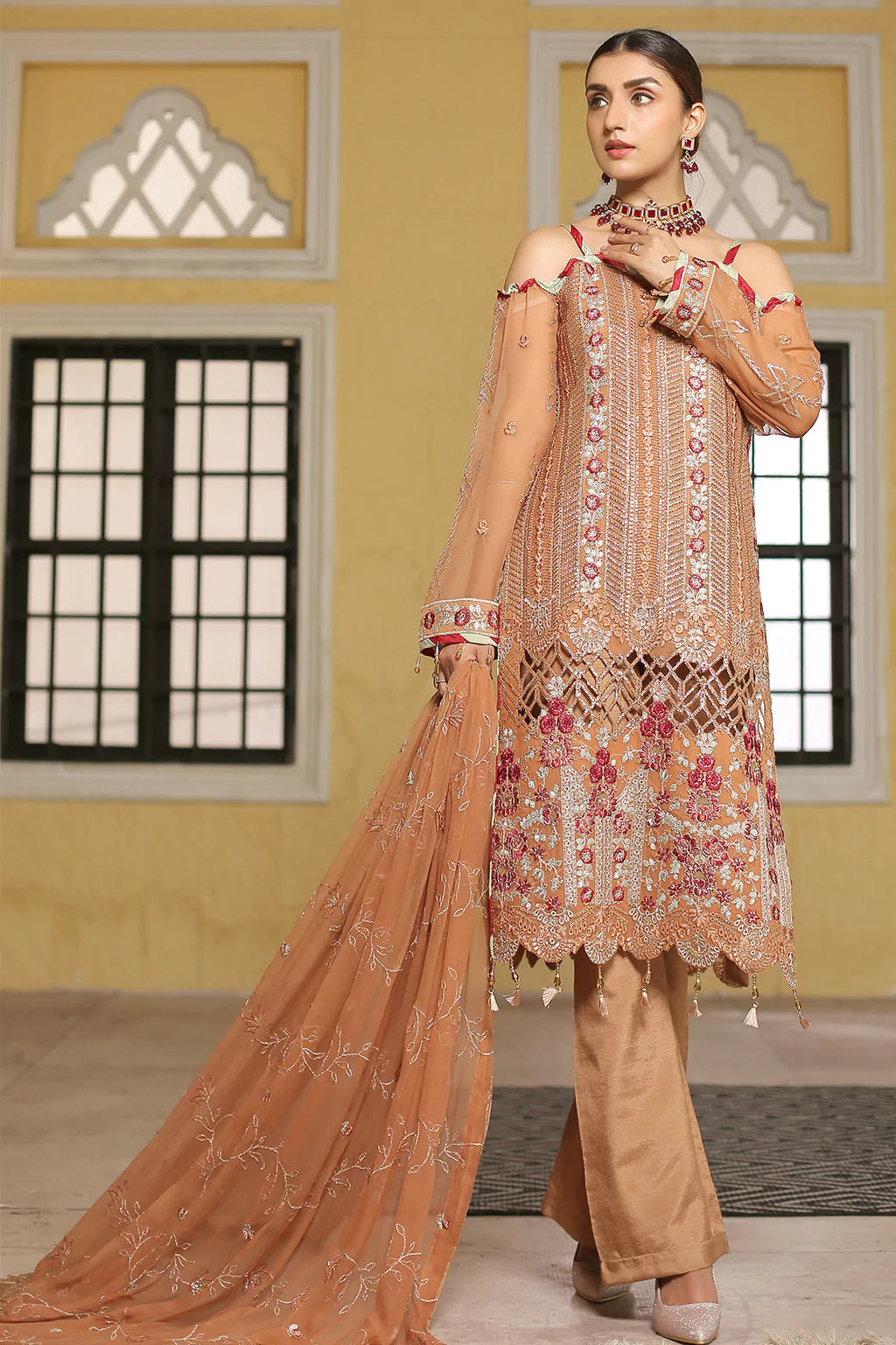 La'Fleur By Maryam's Chiffon Embroidered Collection
