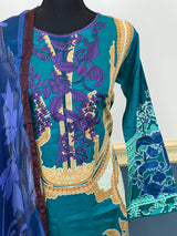 Pakistani Stitched lawn Embroidered Salwar kameez ready to ship