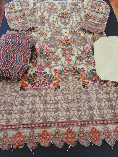 Pakistani Stitched Embroidery Party Wear Dresses Ready To Ship