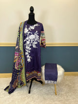 Indian Cotton Stitched Embroidery Suit Ready To Ship