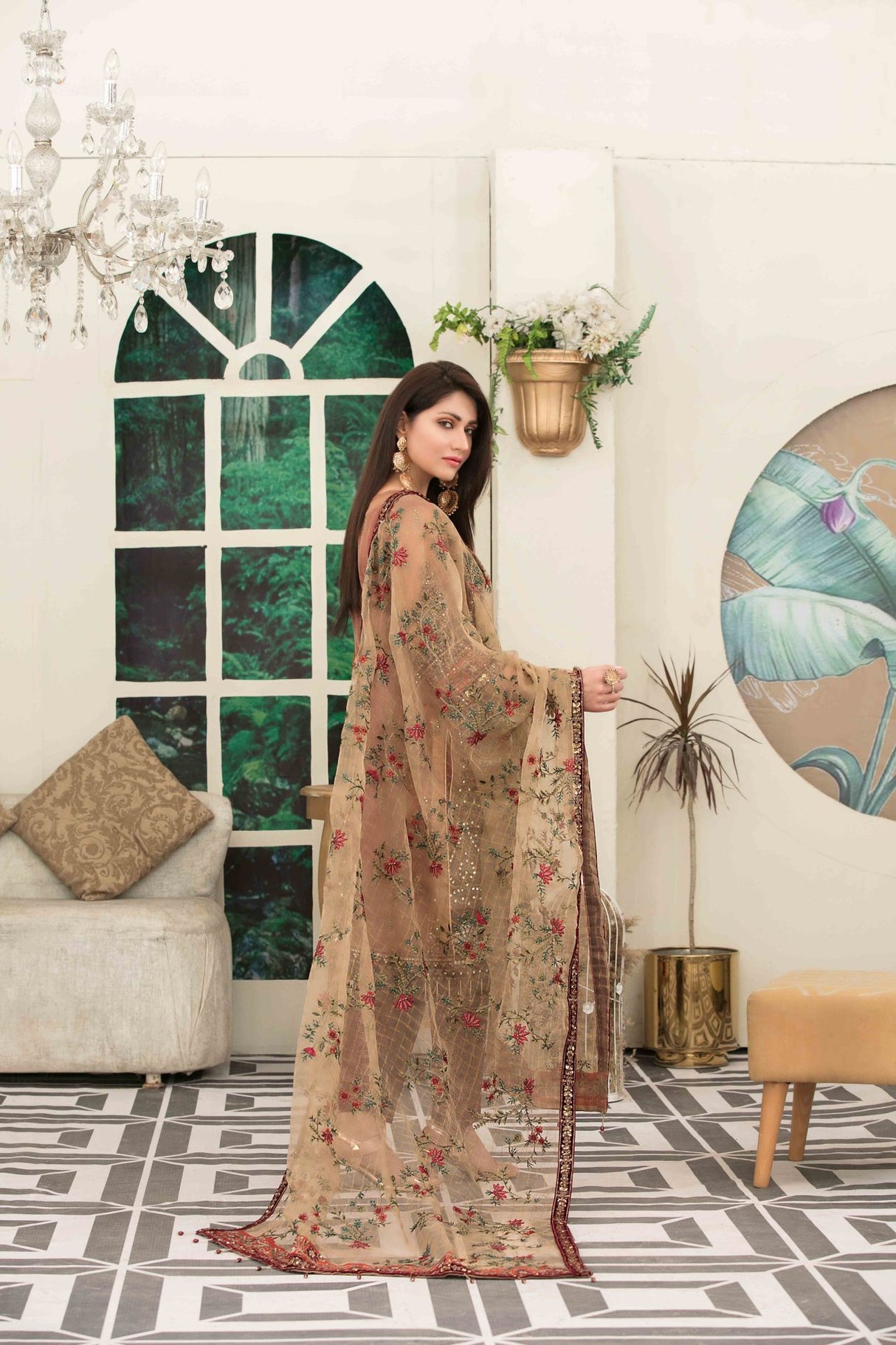 LUCILLE By Tawakkal Chiffon Embroidered Collection 2021 -100% Original Guaranteed